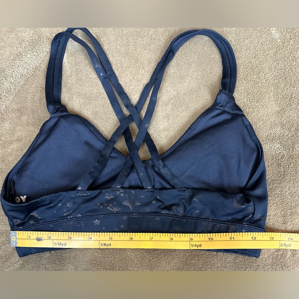 JoyLab Star Print Navy Sports Bra & Leggings Set Size M Preowned Workout Active - Picture 10 of 12